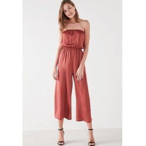 Urban Outfitters Satin Culotte Strapless Jumpsuit (M)
